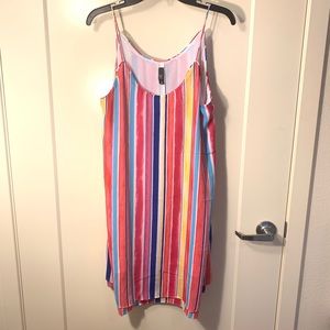 NWT Francesca’s rainbow dress
